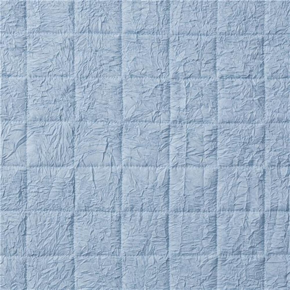 Solid Blue Crinkle Box Soft Wash Microfiber Quilt… - image 6